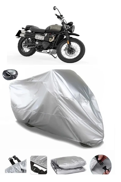Triumph Street Scrambler Su  Geçirmez Motosiket Brandası Arka Çanta Uyumlu ürün görseli 1