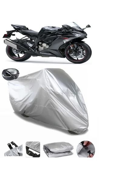 Kawasaki Ninja ZX-6R Su  Geçirmez Motosiket Brandası Arka Çanta Uyumlu ürün görseli 1