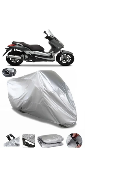 Yamaha YP 250 R x max Su  Geçirmez Motosiket Brandası Arka Çanta Uyumlu ürün görseli 1