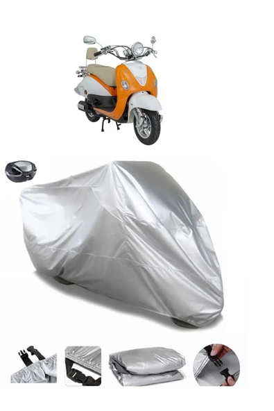 Mondial 50 ZNU ec Su  Geçirmez Motosiket Brandası Arka Çanta Uyumlu