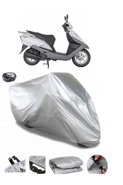 Mondial 100 NT Turkuaz Su  Geçirmez Motosiket Brandası Arka Çanta Uyumlu