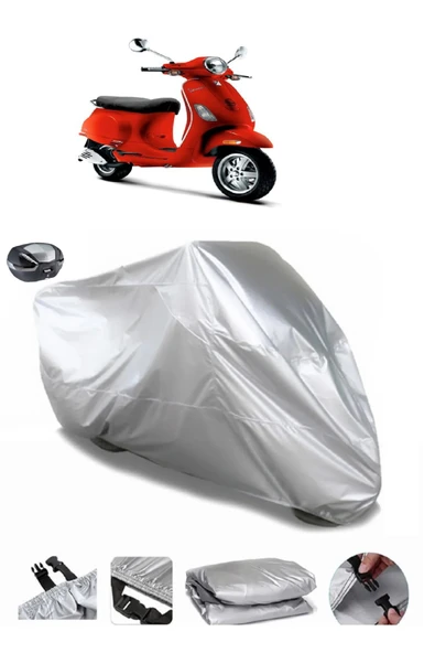 Vespa LX 150 3V i.e Su  Geçirmez Motosiket Brandası Arka Çanta Uyumlu ürün görseli 1