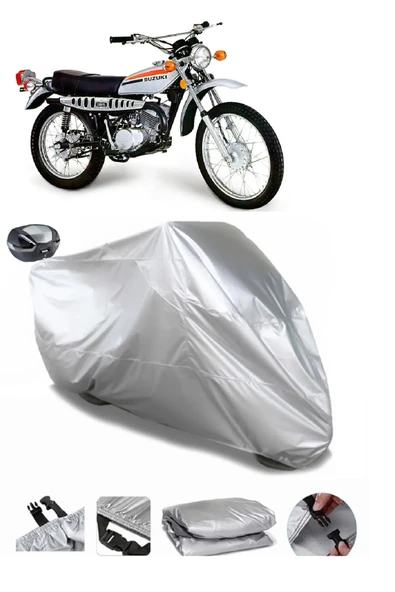 Suzuki TS 185 Su  Geçirmez Motosiket Brandası Arka Çanta Uyumlu
