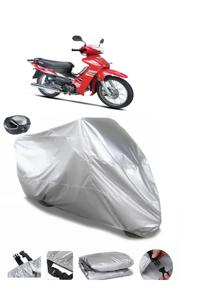 Suzuki Best 110 Su  Geçirmez Motosiket Brandası Arka Çanta Uyumlu ürün görseli 1