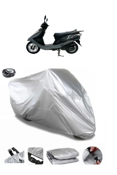 Mondial 125 NT Turkuaz Su  Geçirmez Motosiket Brandası Arka Çanta Uyumlu
