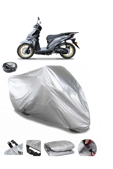 Yuki Solid 125 Su  Geçirmez Motosiket Brandası Arka Çanta Uyumlu ürün görseli 1