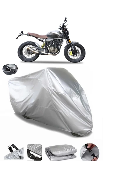 Yuki ZY125-15A Scrambler Su  Geçirmez Motosiket Brandası Arka Çanta Uyumlu