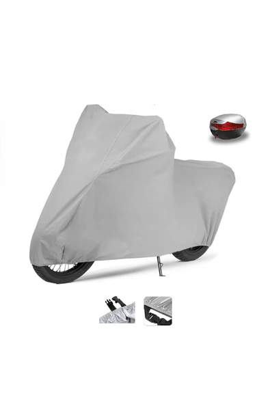 Yuki YB 100 Jumbo Su  Geçirmez Motosiket Brandası Arka Çanta Uyumlu - Resim 4