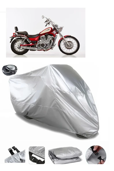 Suzuki VS 800 Intruder Su  Geçirmez Motosiket Brandası Arka Çanta Uyumlu ürün görseli 1