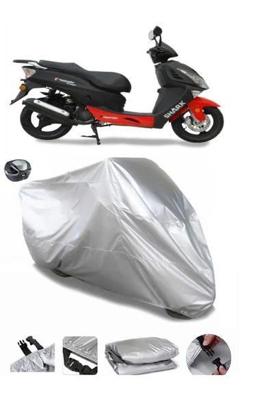 Asya Shark 150 Su  Geçirmez Motosiket Brandası Arka Çanta Uyumlu