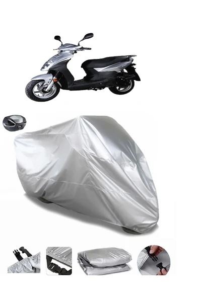 Sym Symply 50 Su  Geçirmez Motosiket Brandası Arka Çanta Uyumlu