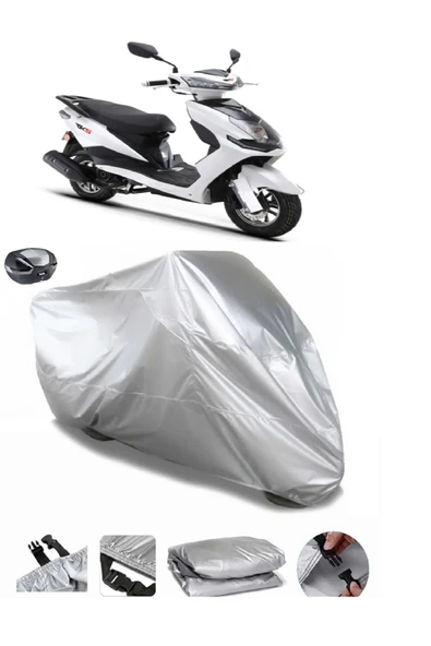 Rks Pesaro 125 Su  Geçirmez Motosiket Brandası Arka Çanta Uyumlu