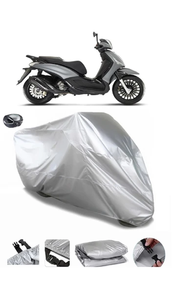 Piaggio Beverly S 400 Su  Geçirmez Motosiket Brandası Arka Çanta Uyumlu ürün görseli 1