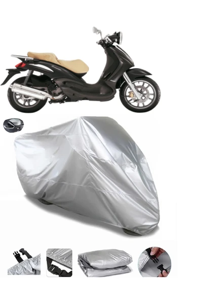 Piaggio Beverly 500 Su  Geçirmez Motosiket Brandası Arka Çanta Uyumlu ürün görseli 1