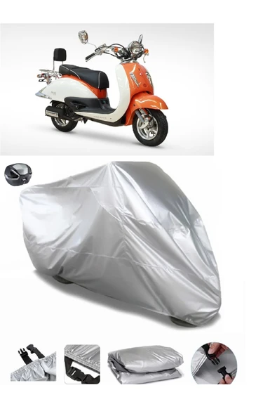 Asya AS 125 Su  Geçirmez Motosiket Brandası Arka Çanta Uyumlu