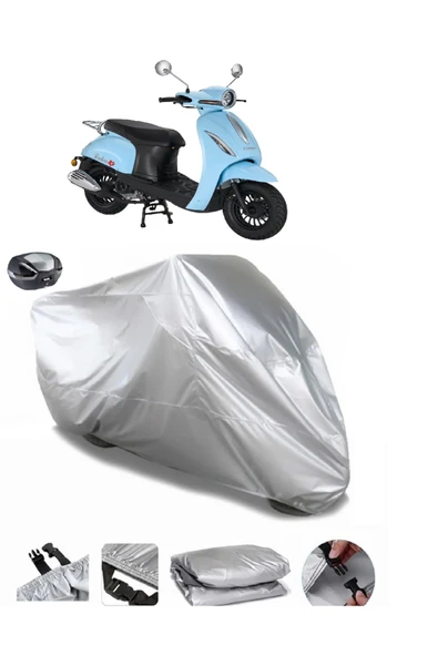 Kanuni Trodon XS 50 Su  Geçirmez Motosiket Brandası Arka Çanta Uyumlu ürün görseli 1