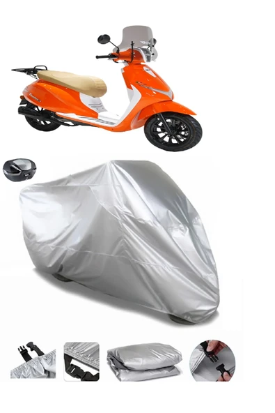 Rks Premium 125 Su  Geçirmez Motosiket Brandası Arka Çanta Uyumlu ürün görseli 1