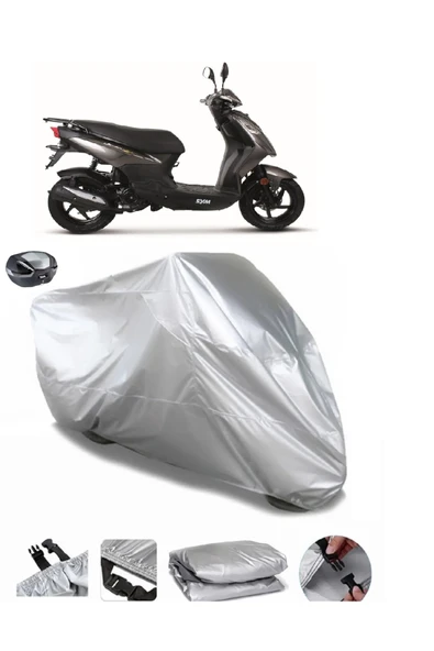 Sym Orbit II 125 Su  Geçirmez Motosiket Brandası Arka Çanta Uyumlu ürün görseli 1