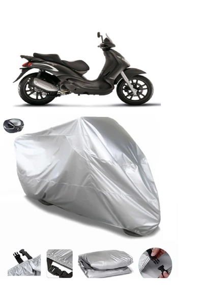 Piaggio Beverly 250 Su  Geçirmez Motosiket Brandası Arka Çanta Uyumlu ürün görseli 1