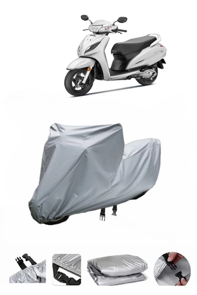 Honda Activa 100  Gri Motosiklet Brandası ARKA ÇANTA UYUMLU DEĞİLDİR ürün görseli 1