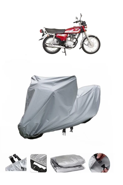 Honda CG 125  Gri Motosiklet Brandası ARKA ÇANTA UYUMLU DEĞİLDİR