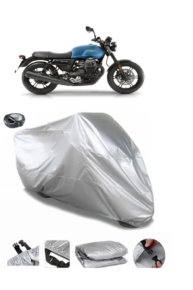 Moto Guzzi V7 III Su  Geçirmez Motosiket Brandası Arka Çanta Uyumlu