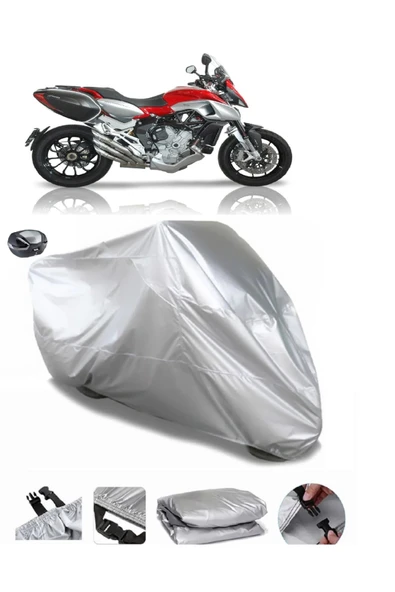 MV Agusta Stradale 800 Su  Geçirmez Motosiket Brandası Arka Çanta Uyumlu