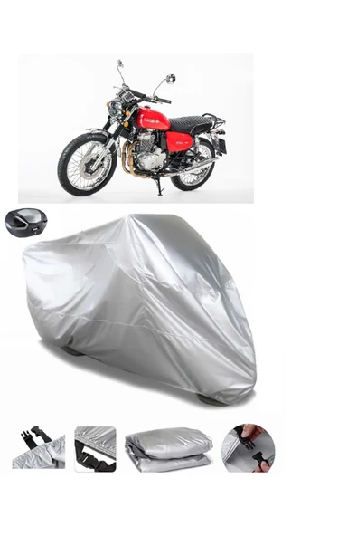 Jawa 350 OHC Su  Geçirmez Motosiket Brandası Arka Çanta Uyumlu ürün görseli 1