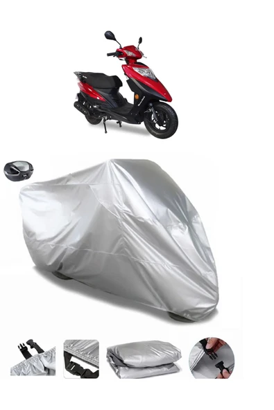 Motolux Rossi 50 Su  Geçirmez Motosiket Brandası Arka Çanta Uyumlu