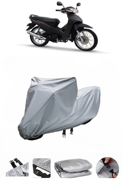 Honda Wave 110  Gri Motosiklet Brandası ARKA ÇANTA UYUMLU DEĞİLDİR