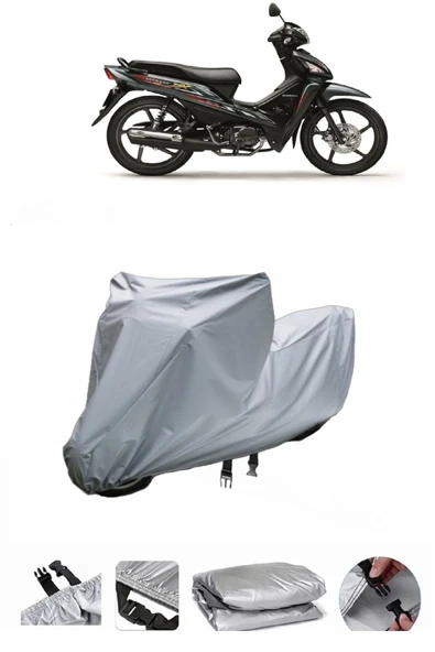 Honda Wave  Gri Motosiklet Brandası ARKA ÇANTA UYUMLU DEĞİLDİR