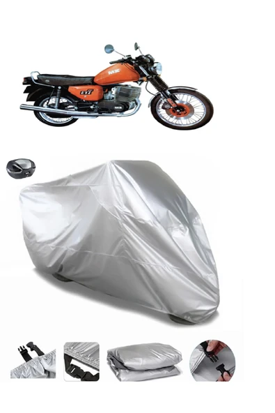 MZ ETZ 251 Su  Geçirmez Motosiket Brandası Arka Çanta Uyumlu ürün görseli 1