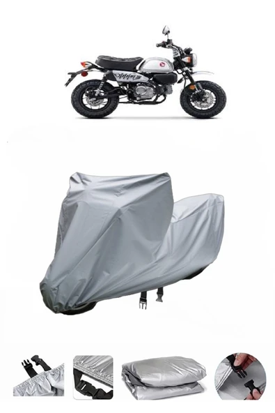 Honda Monkey 125  Gri Motosiklet Brandası ARKA ÇANTA UYUMLU DEĞİLDİR ürün görseli 1