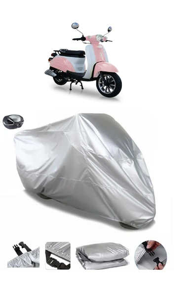 Motolux Vintage 50 Su  Geçirmez Motosiket Brandası Arka Çanta Uyumlu