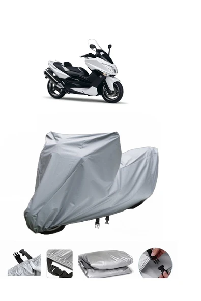 Yamaha Tmax 500  Gri Motosiklet Brandası ARKA ÇANTA UYUMLU DEĞİLDİR ürün görseli 1