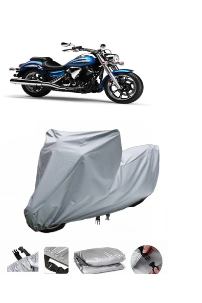 Yamaha XVS 650 Drag Star  Gri Motosiklet Brandası ARKA ÇANTA UYUMLU DEĞİLDİR