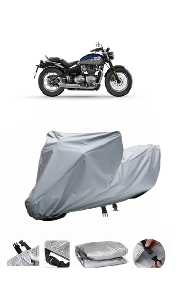 Triumph Bonneville Speed Master  Gri Motosiklet Brandası ARKA ÇANTA UYUMLU DEĞİLDİR ürün görseli 1