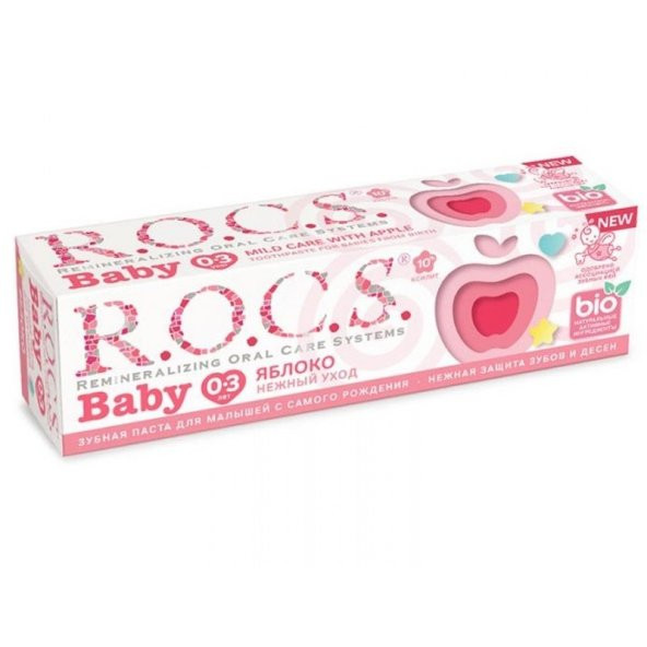 ROCS Baby 0-3 Yaş Elma Püresi 35 ml Yutulabilir Diş Macunu