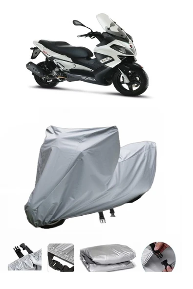 Aprilia SR Max 300 İ.E  Gri Motosiklet Brandası ARKA ÇANTA UYUMLU DEĞİLDİR ürün görseli 1