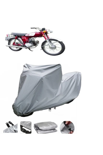 Yamaha YB 100  Gri Motosiklet Brandası ARKA ÇANTA UYUMLU DEĞİLDİR
