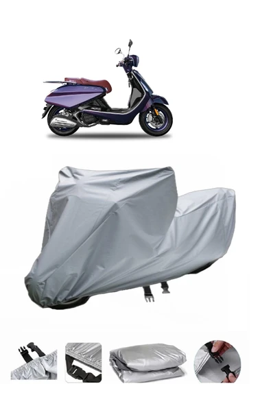 Yuki Gelato 150  Gri Motosiklet Brandası ARKA ÇANTA UYUMLU DEĞİLDİR ürün görseli 1