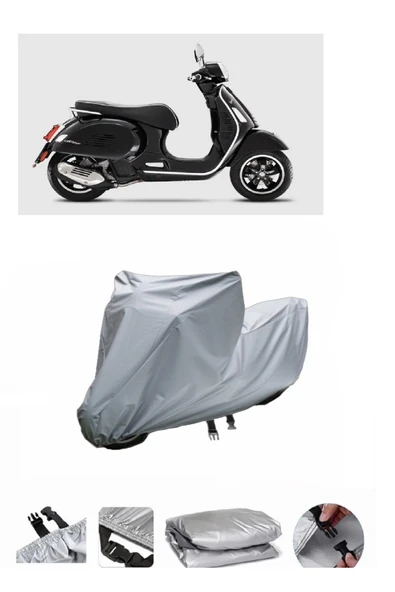 Vespa GTS 125 ABS  Gri Motosiklet Brandası ARKA ÇANTA UYUMLU DEĞİLDİR