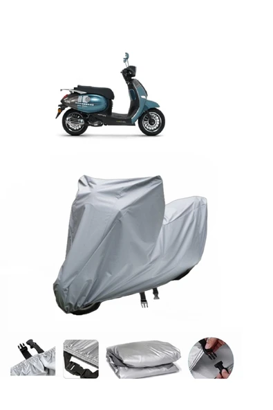 Kuba Brilliant 50 Pro  Gri Motosiklet Brandası ARKA ÇANTA UYUMLU DEĞİLDİR