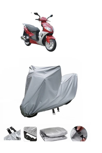 Kuba Apricot 125  Gri Motosiklet Brandası ARKA ÇANTA UYUMLU DEĞİLDİR