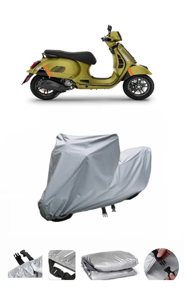 Vespa GTS 300  Gri Motosiklet Brandası ARKA ÇANTA UYUMLU DEĞİLDİR