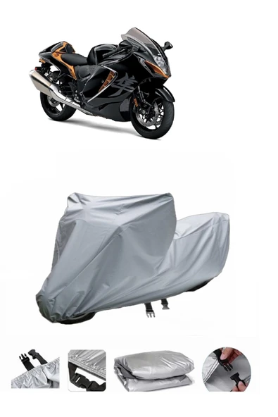 Suzuki GSX-R 1300 Hayabusa  Gri Motosiklet Brandası ARKA ÇANTA UYUMLU DEĞİLDİR