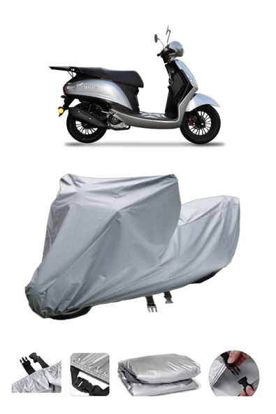Yuki Enzo 50  Gri Motosiklet Brandası ARKA ÇANTA UYUMLU DEĞİLDİR