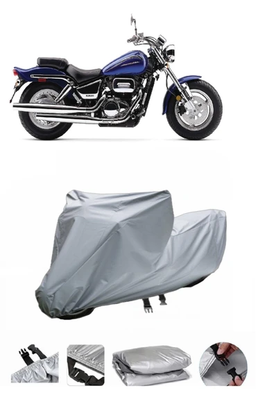 Suzuki Marauder 800  Gri Motosiklet Brandası ARKA ÇANTA UYUMLU DEĞİLDİR ürün görseli 1