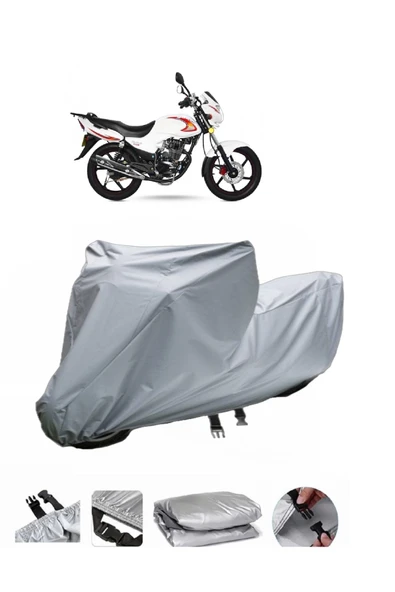 Yuki YK 150-G Üstad  Gri Motosiklet Brandası ARKA ÇANTA UYUMLU DEĞİLDİR