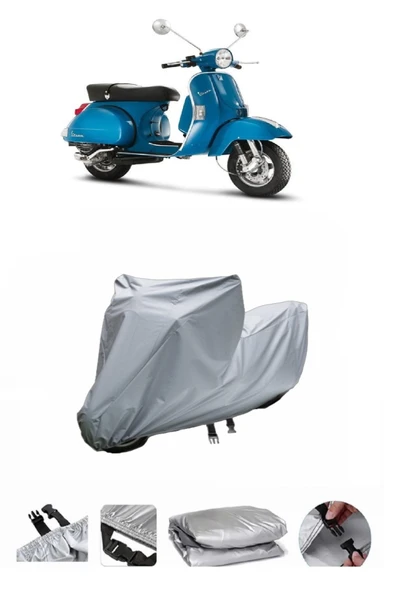 Vespa PX 200  Gri Motosiklet Brandası ARKA ÇANTA UYUMLU DEĞİLDİR